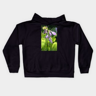 A Tender Moment of Precious Purple Wild Flower Kids Hoodie